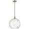 Athens 14" Brushed Satin Nickel Pendant With Clear Water Glass Shade