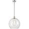 Athens 14" Polished Chrome LED Pendant With Clear Shade