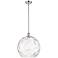 Athens 14" Polished Chrome LED Pendant With Clear Water Glass Shade