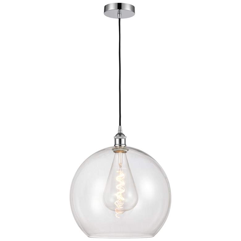 Image 1 Athens 14" Polished Chrome Pendant w/ Clear Shade