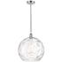 Athens 14" Polished Chrome Pendant w/ Clear Water Glass Shade