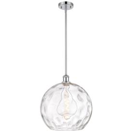 Athens 14" Polished Chrome Pendant With Clear Water Glass Shade Athens 14" Polished Chrome Pendant With Clear Water Glass Shade