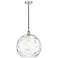Athens 14" Polished Nickel Pendant w/ Clear Water Glass Shade