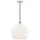 Athens 14" Polished Nickel Pendant w/ Matte White Shade