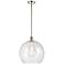 Athens 14" Polished Nickel Pendant With Seedy Shade