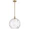 Athens 14" Satin Gold LED Pendant With Clear Water Glass Shade