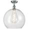 Athens 14" LED Semi-Flush Mount - Polished Chrome - Clear Shade