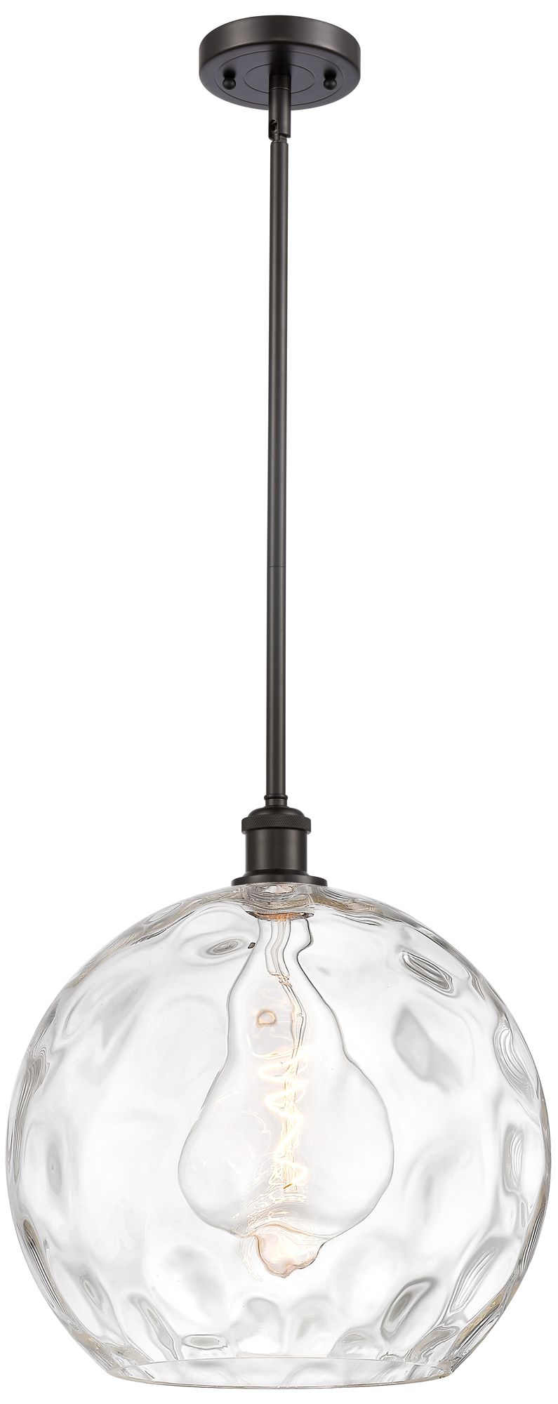 Athens 14" Oil Rubbed Bronze LED Pendant w/Clear Water Glass Made to Order