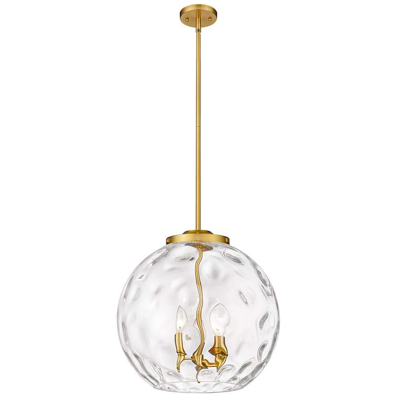Image 1 Athens 15 3/4" Wide Gold Athens Water Glass 3-Light Pendant
