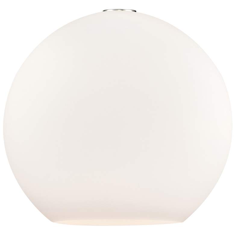 Image 3 Athens 15 3/4" Wide Satin Gold Pendant Light w/ White Glass more views