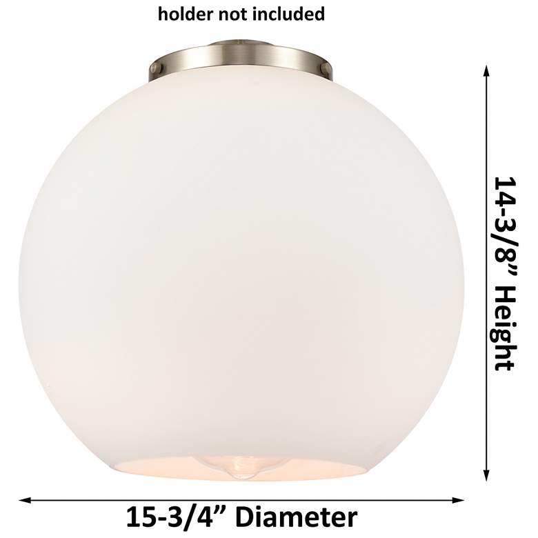 Image 6 Athens 15 3/4" Wide Satin Gold Pendant Light w/ White Glass more views