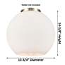 6_Athens 15 3/4"W Antique Brass 3-Light Pendant w/ Clear Shade more views