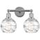 Athens 15" 2-Light Polished Chrome Bath Light w/ Clear Deco Swirl Shad