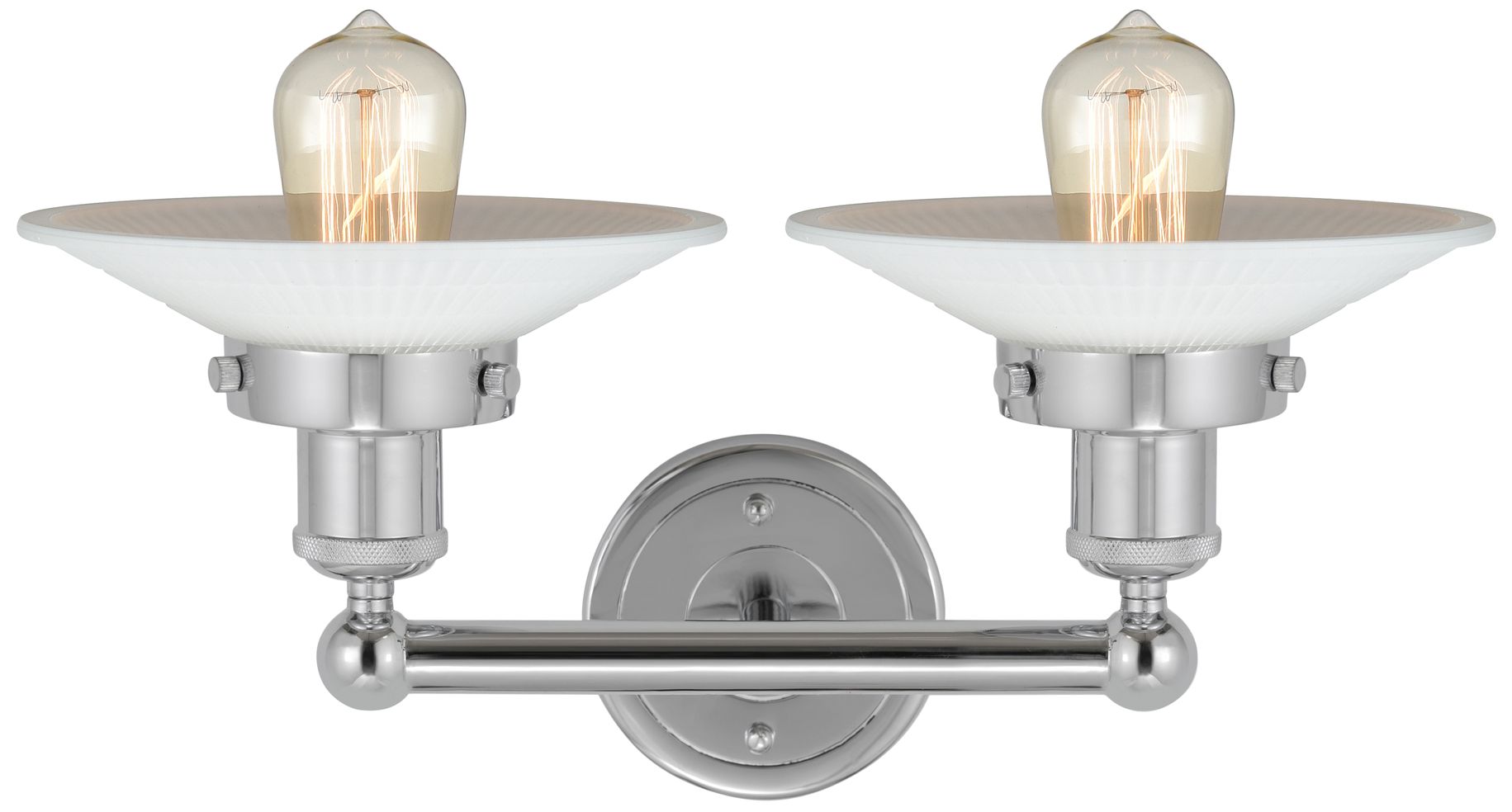 Image 5 Athens 15" 2-Light Polished Chrome Bath Light w/ Matte White Shade more views