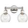 Athens 15" Wide 2 Light Polished Nickel Bath Vanity Light With Seedy S