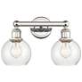 Athens 15" Wide 2 Light Polished Nickel Bath Vanity Light With Seedy S