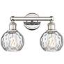 Athens 15"W 2 Light Polished Nickel Bath Light With Clear Water Glass 