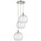 Athens 16.75"W 3 Light Polished Nickel Multi-Pendant w/ Water Glass Sh