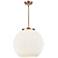 Athens 16" 3-Light Antique Copper Pendant w/ Matte White Shade