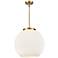 Athens 16" 3-Light Brushed Brass Pendant w/ Matte White Shade