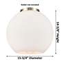 6_Athens 16" 3-Light Brushed Brass Pendant w/ Seedy Shade more views