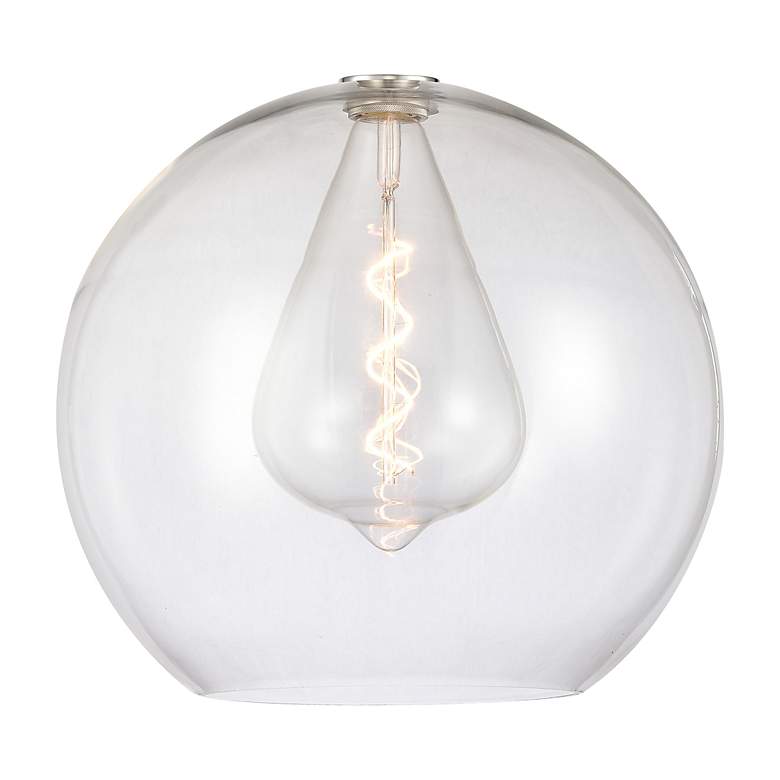 Image 3 Athens 16" 3-Light Satin Gold Pendant w/ Clear Shade more views