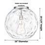 5_Athens 16" Antique Brass Pendant w/ Clear Water Glass Shade more views