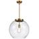 Athens 16" Brushed Brass Pendant w/ Clear Shade