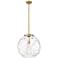 Athens 16" Brushed Brass Pendant w/ Clear Water Glass Shade