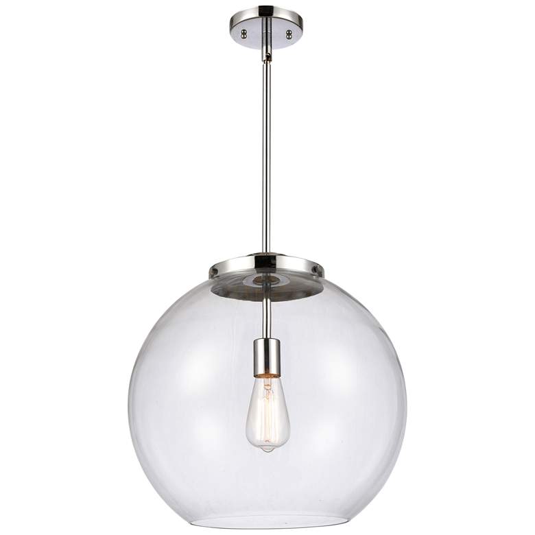Image 1 Athens 16" Polished Chrome Pendant w/ Clear Shade