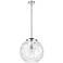 Athens 16" Polished Chrome Pendant w/ Clear Water Glass Shade