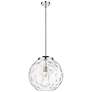 Athens 16" Polished Chrome Pendant w/ Clear Water Glass Shade