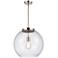 Athens 16" Polished Nickel Pendant w/ Clear Shade