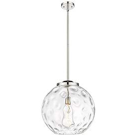 Image1 of Athens 16" Polished Nickel Pendant w/ Clear Water Glass Shade