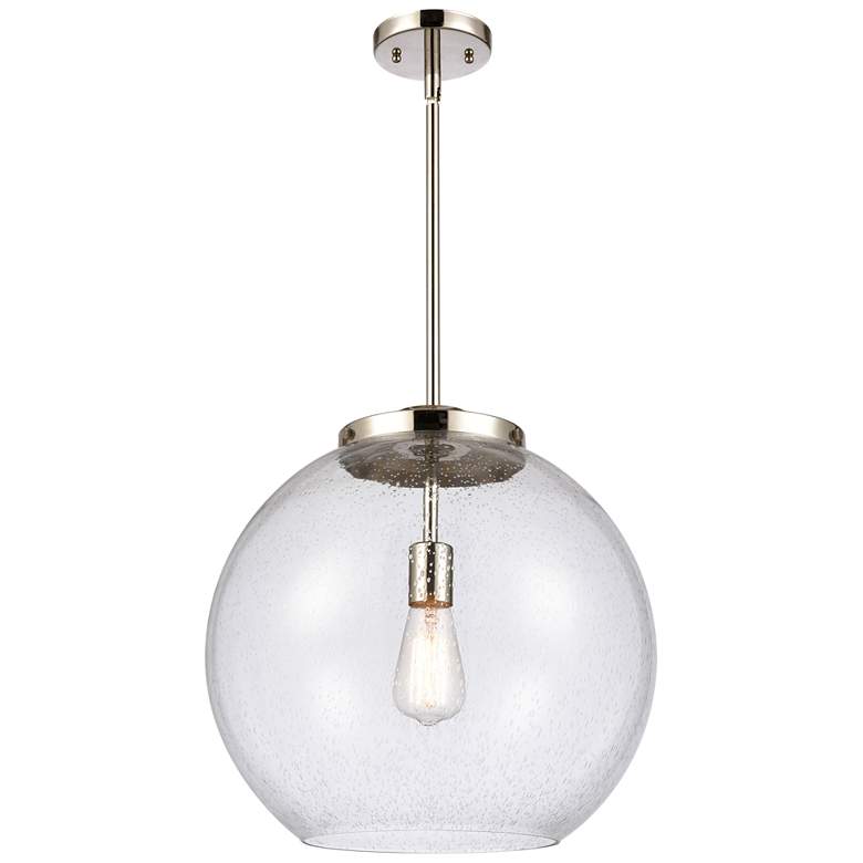 Image 1 Athens 16" Polished Nickel Pendant w/ Seedy Shade