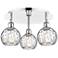 Athens 17.63" Wide 3 Light Polished Chrome Flush Mount w/ Water Glass