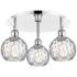 Athens 17.63" Wide 3 Light Polished Chrome Flush Mount w/ Water Glass 