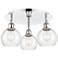Athens 17.75" Wide 3 Light Polished Chrome Flush Mount With Clear Shad
