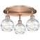 Athens 17 3/4" Wide Antique Copper 3-Light Ceiling Light
