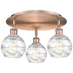 Athens 17 3/4" Wide Antique Copper 3-Light Ceiling Light