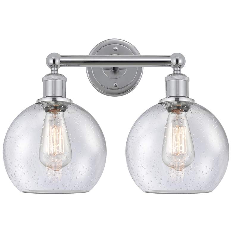 Image 1 Athens 17" Wide 2 Light Polished Chrome Bath Vanity Light With Seedy S