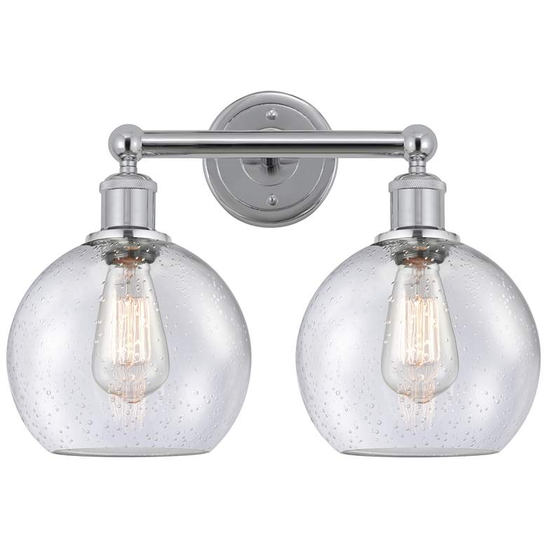 Image 1 Athens 17 inch Wide 2 Light Polished Chrome Bath Vanity Light With Seedy S