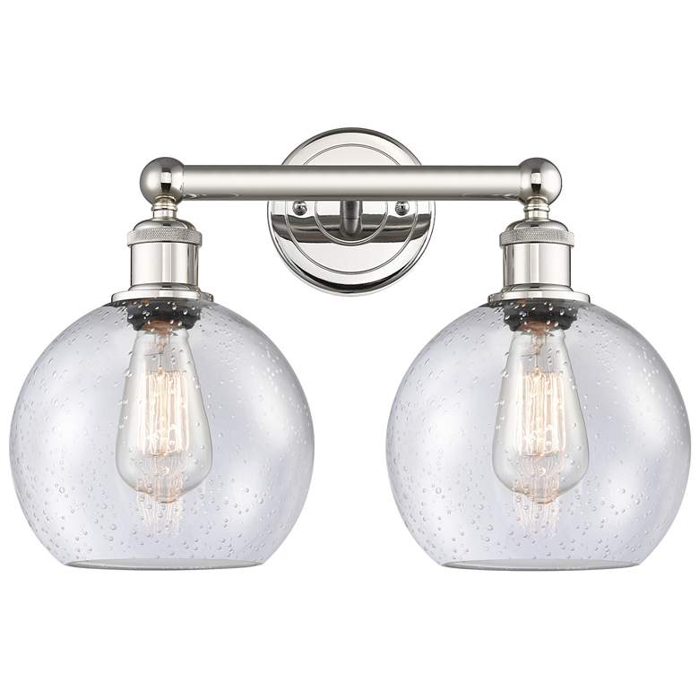 Image 1 Athens 17" Wide 2 Light Polished Nickel Bath Vanity Light With Seedy S