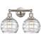 Athens 17" Wide 2 Light Satin Nickel Bath Vanity Light w/ Deco Swirl S