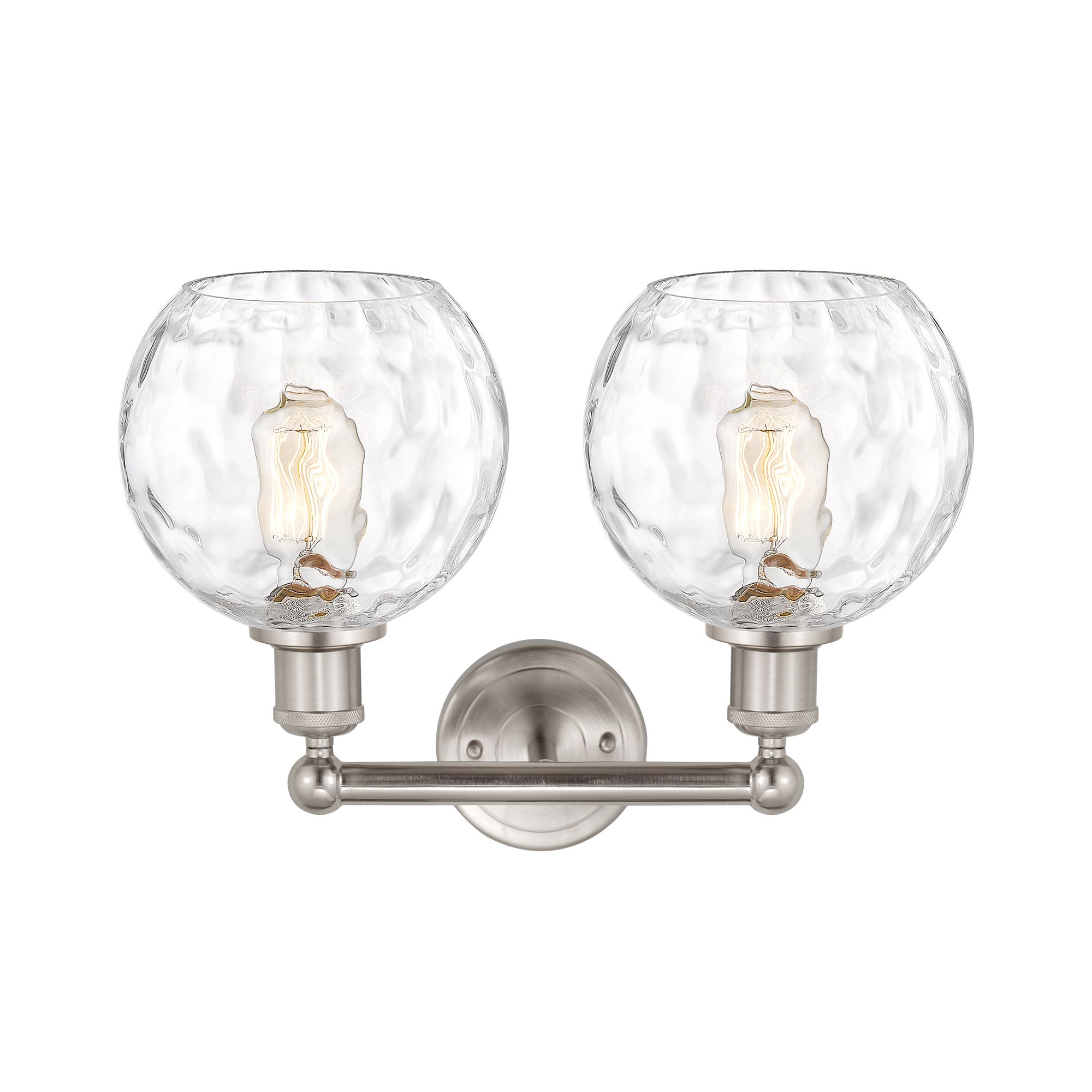 Image 2 Athens 17" Wide 2 Light Satin Nickel Bath Vanity Light w/ Water Glass  more views