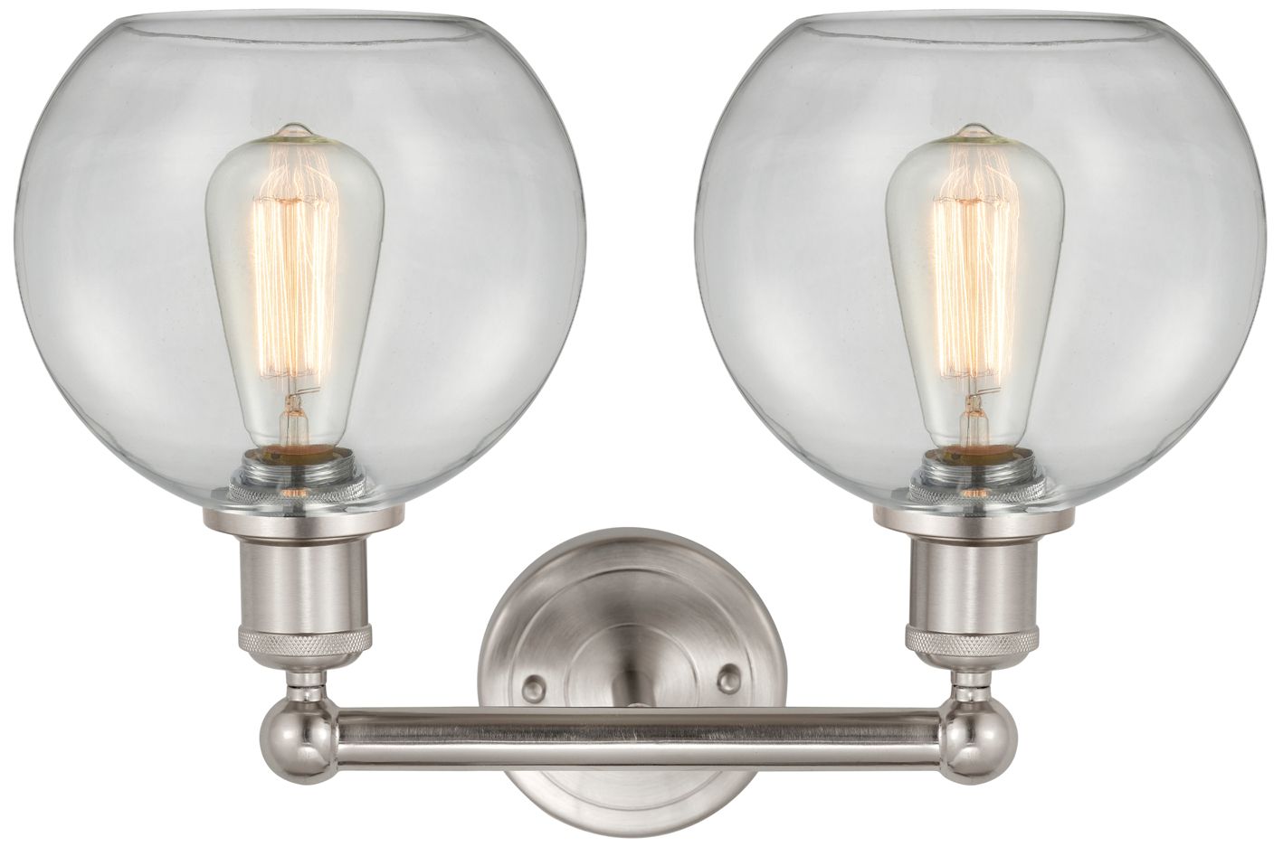 Image 3 Athens 17" Wide 2 Light Satin Nickel Bath Vanity Light With Clear Shad more views