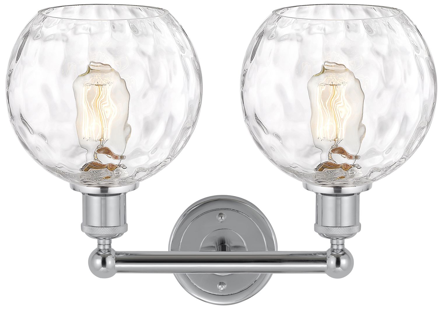Image 2 Athens 17"W 2 Light Polished Chrome Bath Vanity Light w/ Water Glass S more views