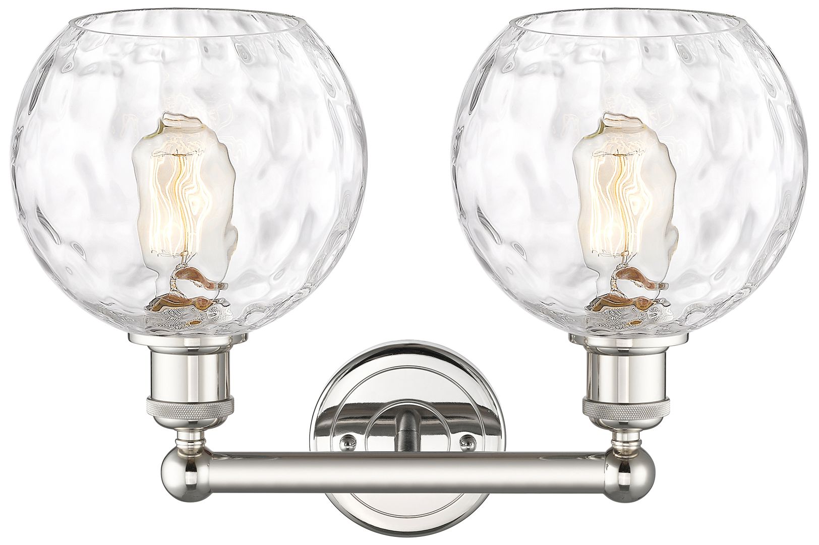 Image 2 Athens 17"W 2 Light Polished Nickel Bath Vanity Light w/ Water Glass S more views