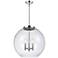 Athens 18.38" 3 Light Chrome Pendant w/ Clear Shade