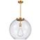 Athens 18.38" Satin Gold Pendant w/ Clear Shade